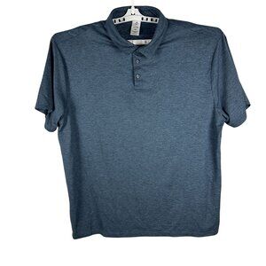 Members Mark Soft Polo Mens XXL Washed Indigo Recycled Polyester & Spandex